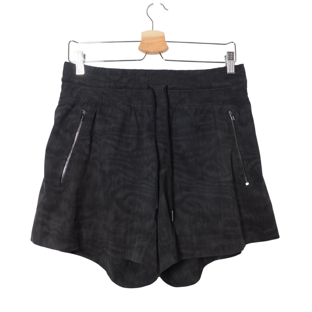 Athleta Camden Printed Short Black Moire Size 8 Zipper Pocket Athletic 486206